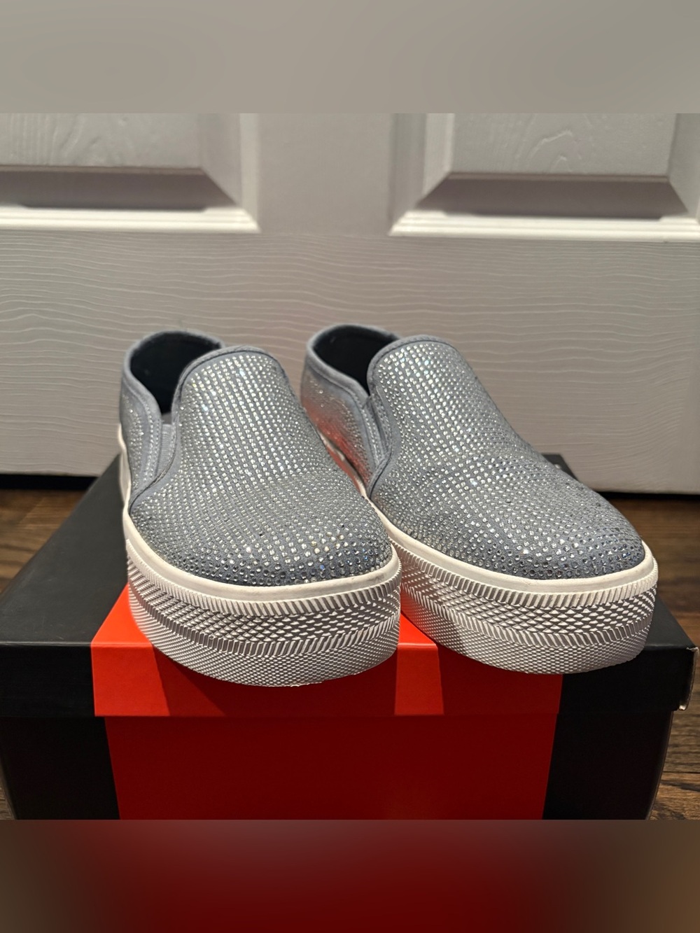 G by Guess Silver Slip-On Platform Sneakers